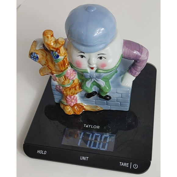 Humpty Dumpty Teapot Ceramic Decorative Collectible Vintage FEITX Nursery Rhyme - Picture 9 of 9